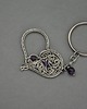 breloki Oryginalny brelok serce, breloczek ametyst wire wrapping 4