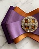 broszki Brosza z ozdobą wysadzaną kryształkami w kolorze bursztynowym NEW 2