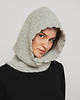 czapki damskie Balaclava DOLORES - szara - Handmade - Merino, alpaka, jedwab 2