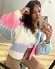 kardigany damskie Kolorowy Sweter Damski Pastelowy 4