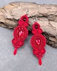 kolczyki soutache Alia czerwone długie wieczorowe kolczyki sutasz z kryształkami 2