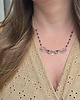 naszyjniki - inne Naszyjnik oryginalny kryształ górski lapis lazuli wire wrapping 6