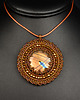 wisiory Arsa, medalion z labradorytem, haft koralikowy, beading 1