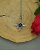 wisiory Mały wisiorek róża wiatrów niebieski dumortieryt wire wrapping 5