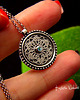 wisiory Naszyjnik Mandala - Topaz Swiss Blue Srebro 1