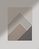 plakaty Oryginalny plakat geometryczny w stylu skandynawskim, japandi, góry. 8
