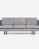 sofy i szezlongi Sofa ALTA srebrny welur, skandynawski design 1