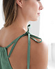 sukienki midi damskie Lniana Sukienka FLORA MIDI eucalyptus green 2
