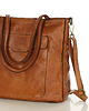 torby na ramię Torba shopper brązowa camel z kieszeniami skóra naturalna 1