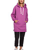bluza z kapturem damska Dluga bluza oversize-lawendowa(M-534) 1