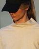 bluza z kapturem damska Huba - Dzianinowa bluza z lnem 1