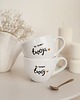 kubki Biały Kubek Porcelanowy 500 ml - Napis Na Zawsze Twoja ze Złotym Sercem dla P 2