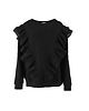 bluza bez kaptura damska Bluza czarna z falbankami ANGEL 1