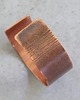 bransoletki - inne Bransoletka miedziana ze żłobieniami patynowana 17,7x2,6 cm 1