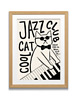 grafiki i ilustracje PLAKAT z kotem, prezent dla kociary, zabawny prezent jazz 1
