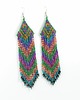 kolczyki - inne Indian green&pink 2