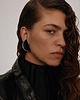 kolczyki - inne New Moon. Czarne skórzane kolczyki Księżyce 8