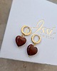 kolczyki pozłacane Kolczyki CHOCO HEARTS- srebro 925 złocone 24K  piasek pustyni 1