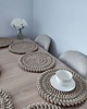 podkładki do kuchni Komplet podkładek szydełkowych pod talerze ze sznurka 8szt-32cm 4