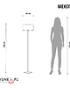 lampy podłogowe Mała lampa stojąca z fornirowym abażurem 30 cm MEKSYK ECO 3
