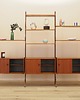 półki Regał systemowy tekowy, norweski design, lata 60, J Texmon & E Blindheim 1