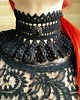 chokery Szydełkowy koronkowy czarny naszyjnik retro 1