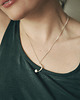 wisiory PEARL / glossy silver necklace with white pearl 9