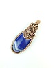 wisiory Wisiorek z niebieskim agatem  wire wrapping 6