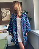 sukienki mini damskie Granatowe kimono w pióra 2