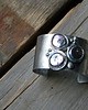 bransoletki wire wrapping Fioletowe perły    - BRANSOLETA MANKIET - CUFF 2