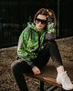 bluza z kapturem damska Damska Bluza z kapturem DR.CROW Green Wall 1
