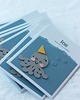 kartki scrapbooking Na morza dnie. Ośmiornica - morskie zaproszenia urodzinowe z ośmiornicą 3