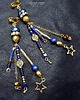klipsy Klipsy boho w iście królewskiej kolorystyce: kobalt i złoto PREZENT handmade 2
