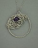 wisiory Wisiorek ametyst koło kółko wire wrapping 1