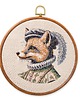 Ozdoby na ścianę Sir Foxley,  haft w oprawie 20 cm 1