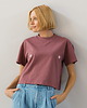 t-shirt damskie T-shirt Crop-Voila Rose Brown Białe Stokrotki 2