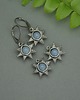 kolczyki wire wrapping Błękitne małe kolczyki słoneczka angelit wire wrapping 5