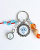breloki Breloczek - Ptaszki folk blue, mandala 1