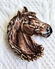 broszki Ręcznie wyszywana broszka Koń 1
