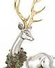 dekoracje świąteczne Figurka - renifer 22x16 cm leżący ze złotym porożem 2