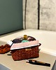 kosmetyczki Lniana kosmetyczka box + gumka scrunchie 4