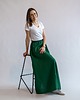 spódnice maxi Spódnica lniana maxi - butelkowa zieleń 2