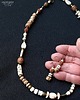 korale Naszyjnik i kolczyki w stylu ETNO w odcieniach beżu i brązu UNIKAT handmade 2