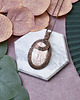 wisiory Miedziany wisiorek wire wrapping z agatem crazy lace #452 2