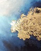 obrazy ZŁOTE WYBRZEŻA  Abstrakcyjny obraz ze złotem, ręcznie malowany, 70x50 cm 3
