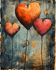 plakaty Plakat - Three hearts 2