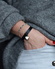 bransoletki skórzane black silver love 17 3