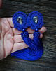 kolczyki soutache Granatowe kolczyki sutasz z chwostami 4