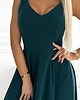 sukienki maxi damskie 246-5 CINDY długa elegancka suknia z dekoltem - ZIELONA 5