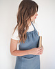 fartuchy kuchenne Lniany fartuszek classic DUSTY BLUE 4